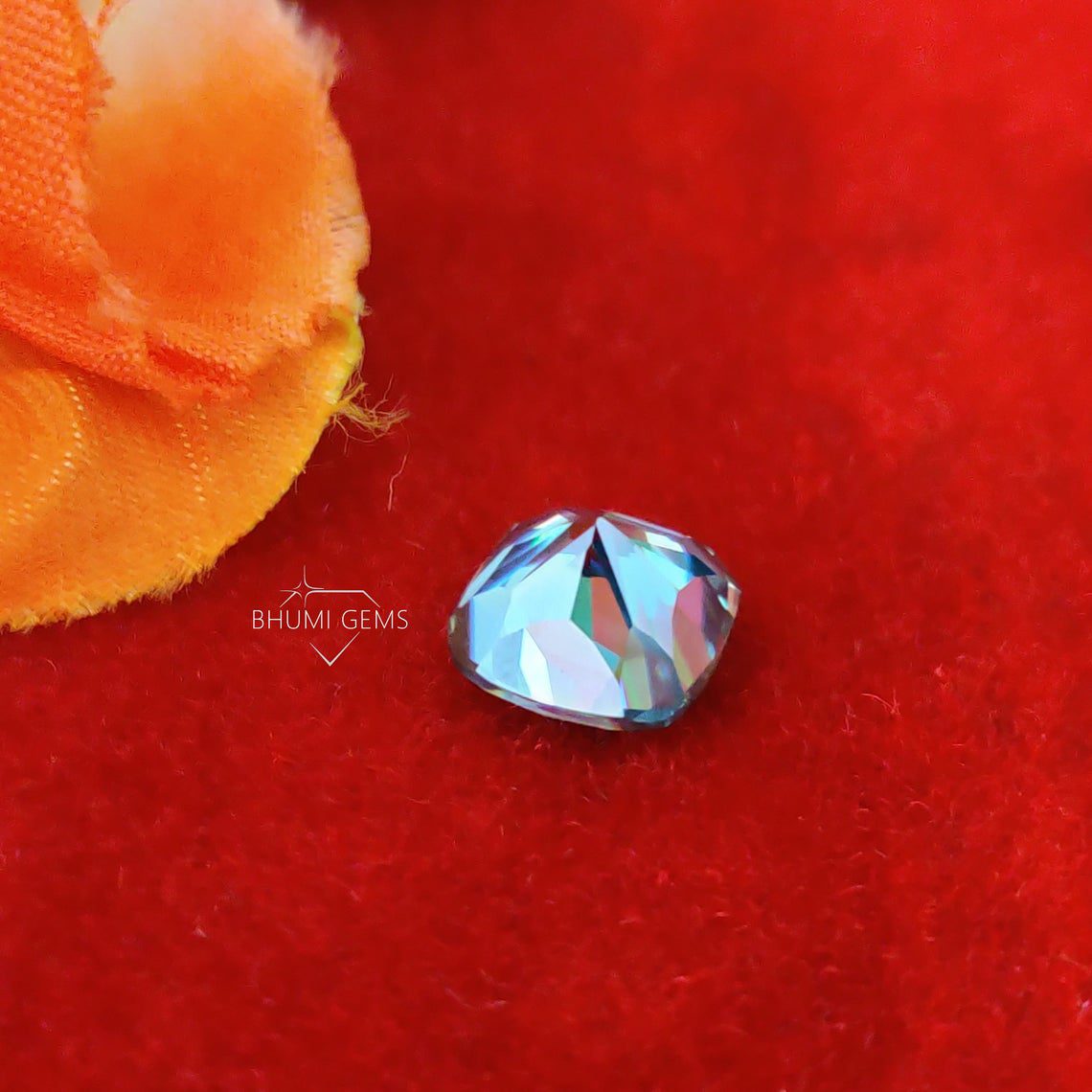 1CT-10CT Dark Blue Cushion Cut VVS1 Moissanite Loose Diamond | Loose Moissanite | Gemstone | For Jewelry Making Ring, Earring, Pendant