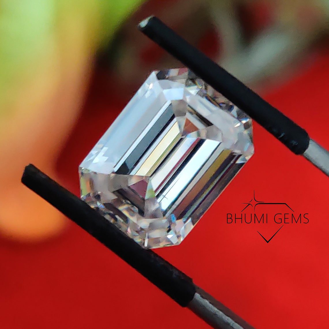 1CT-50CT Emerald Moissanite Loose Diamond | Bhumi Gems