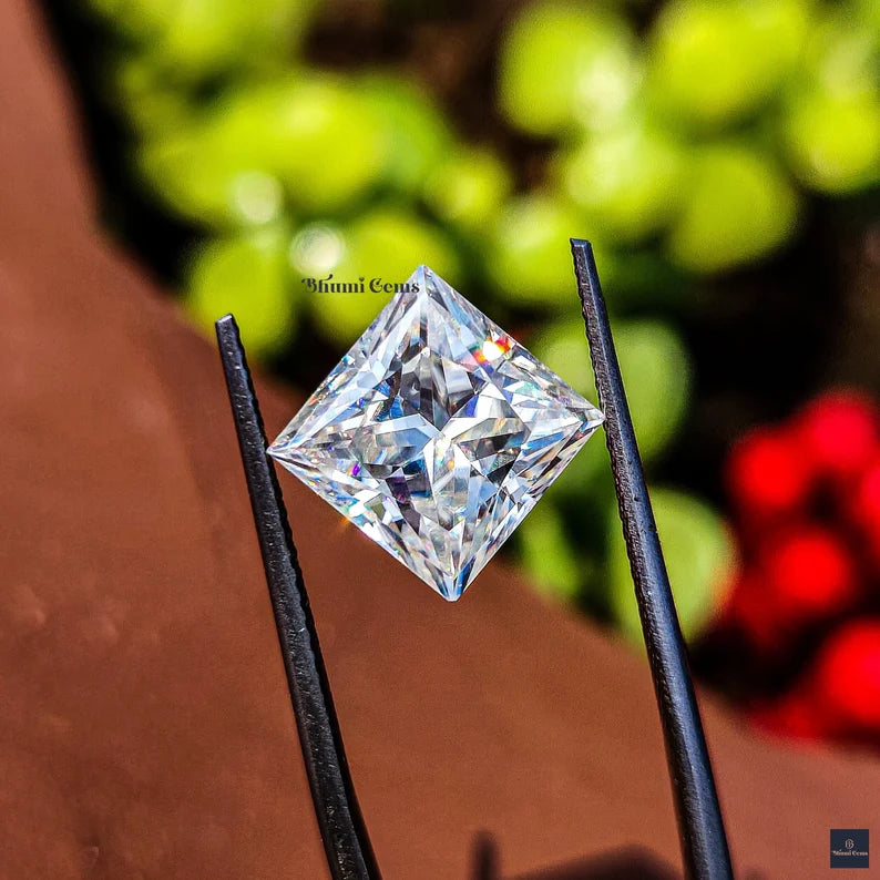 1CT-50CT Princess VVS1 Colorless Moissanite Loose Diamond - view 6