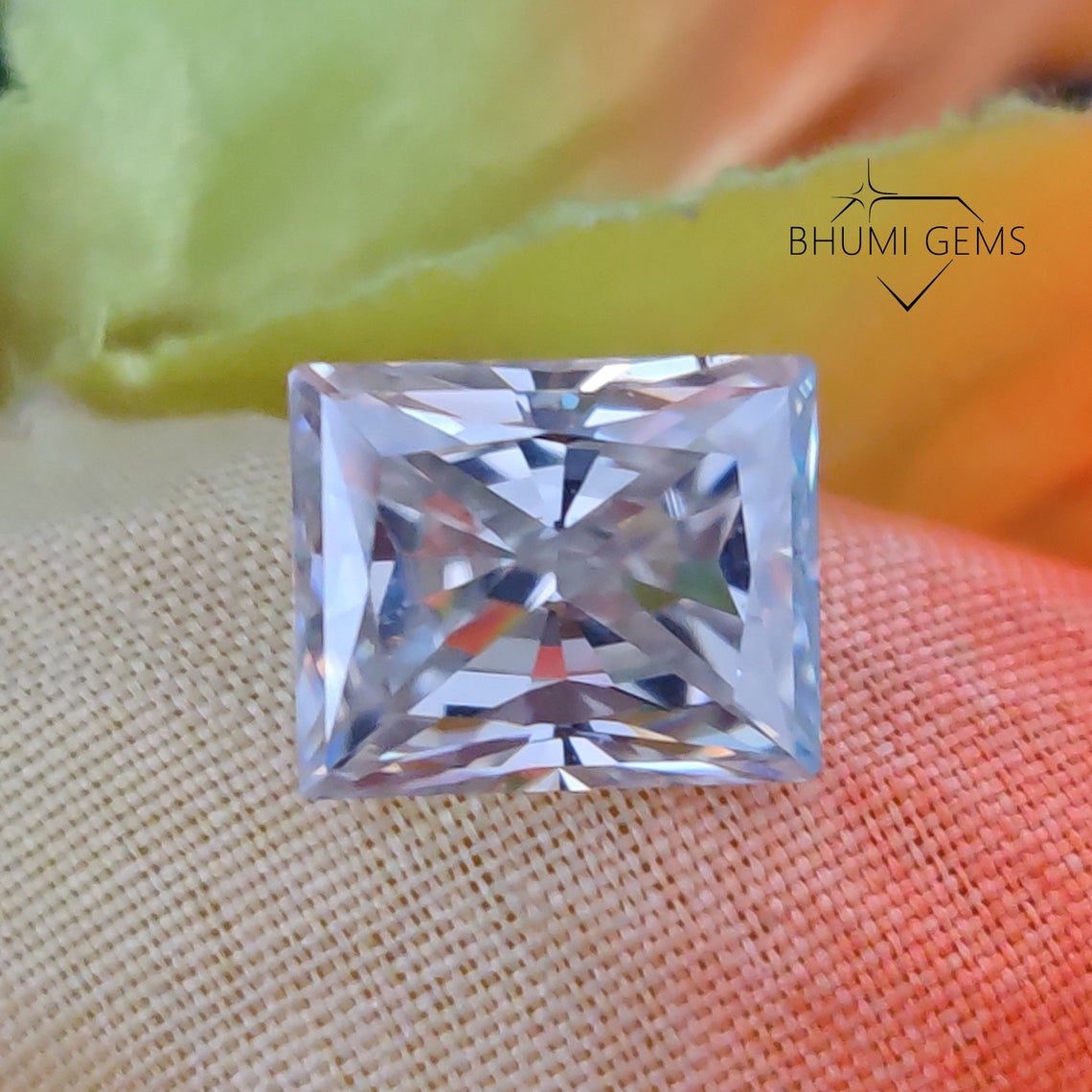 1CT-50CT radiant colorless moissanite diamond | Bhumi Gems