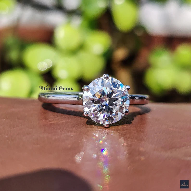 Solitaire Moissanite Ring