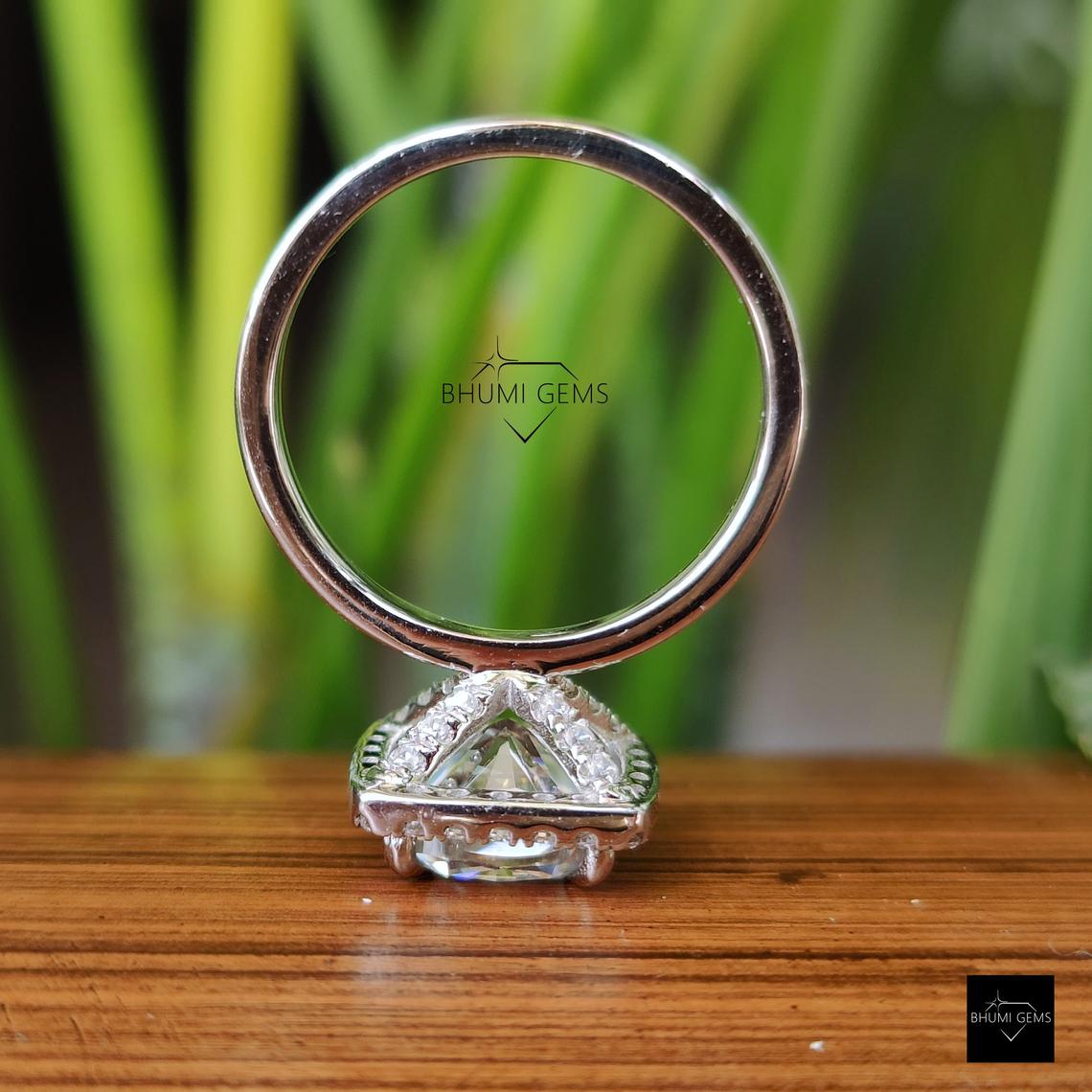 2.70 TW Cushion Cut Halo Engagement Ring - view 6