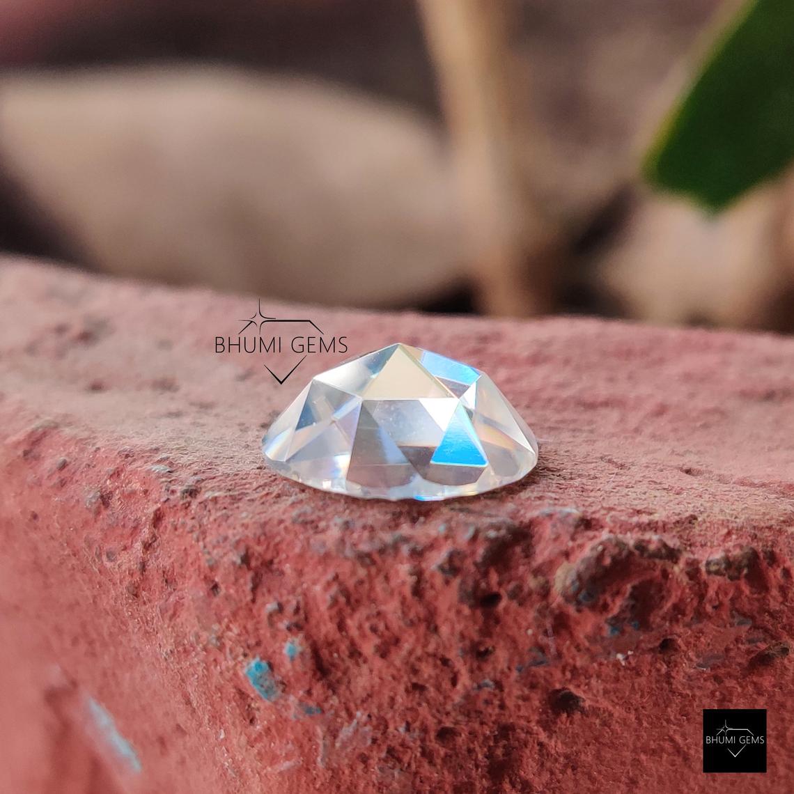 Round Rose Cut Stone | Loose Moissanite Jewelry Diamond