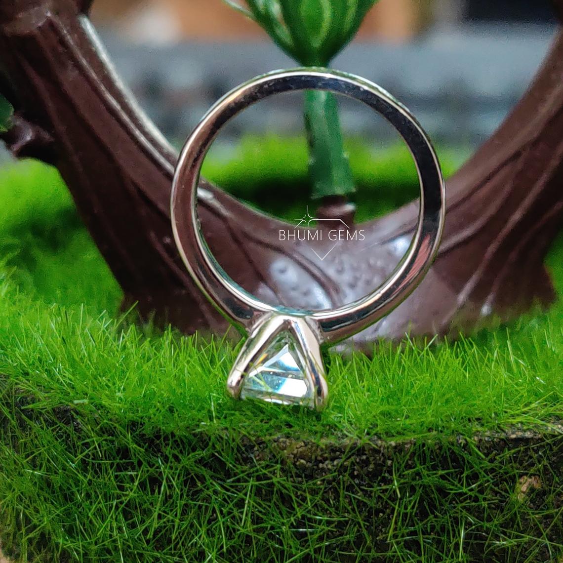 3CT Princess Cut Moissanite Engagement Ring - view 5