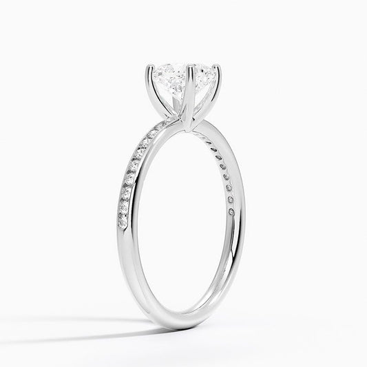 Solitaire 1 CT Cushion Cut Lab Grown Diamond Ring - view 2