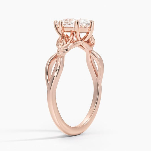 Split Shank 1 CT Pear Cut Lab Grown Diamond Engagement Ring - view 2