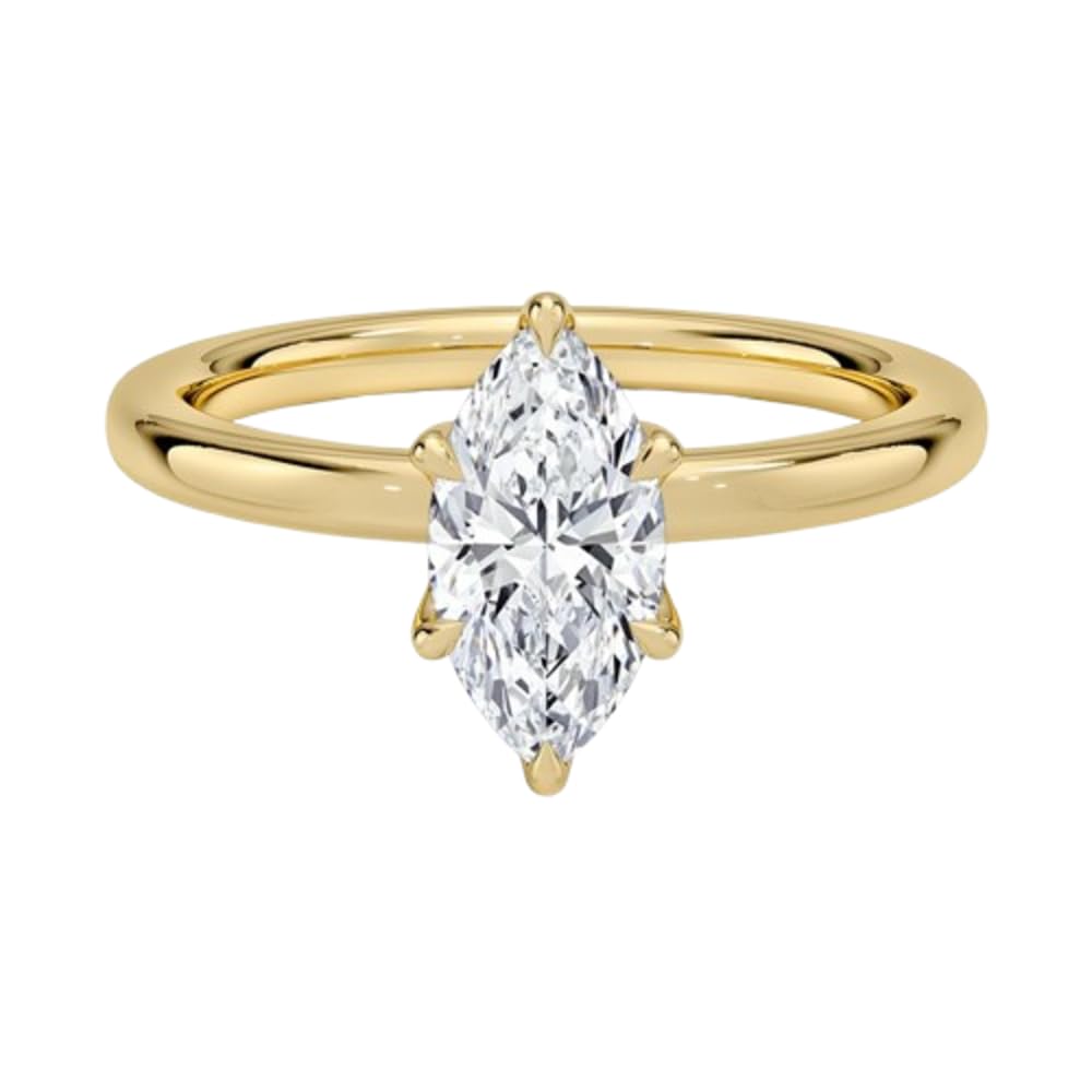 Solitaire 1 CT Marquise Cut Lab Grown Diamond Ring - view 1