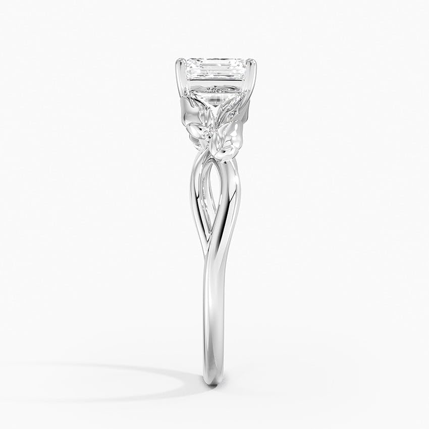 Split Shank 1 CT Asscher Cut Lab Grown Diamond Engagement Ring - view 7