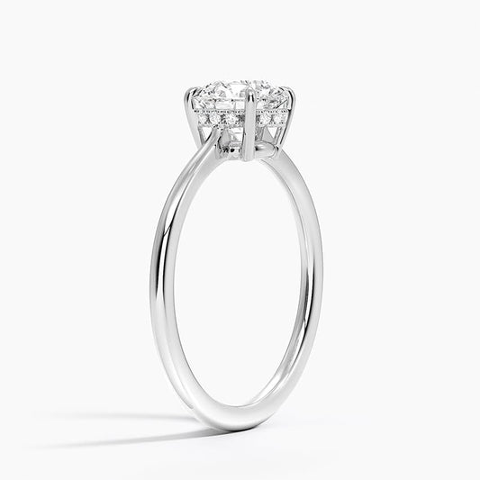 Solitaire 1 CT Round Cut Lab Grown Diamond Engagement Ring - view 2