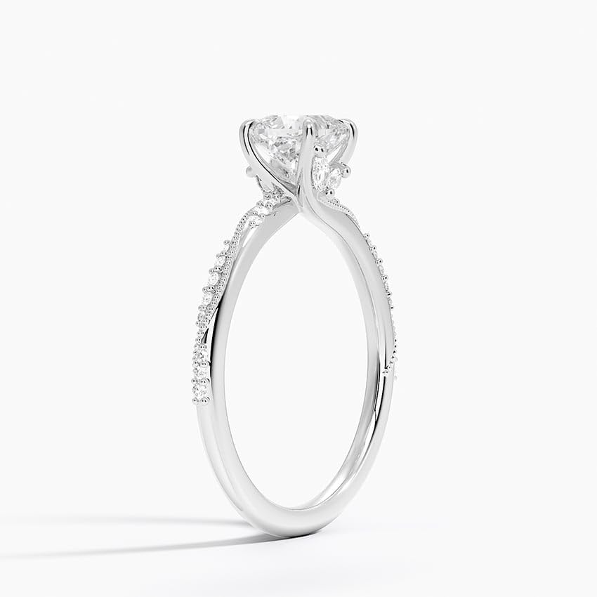 Solitaire 1 CT Cushion Cut Lab Grown Diamond Engagement Ring - view 7