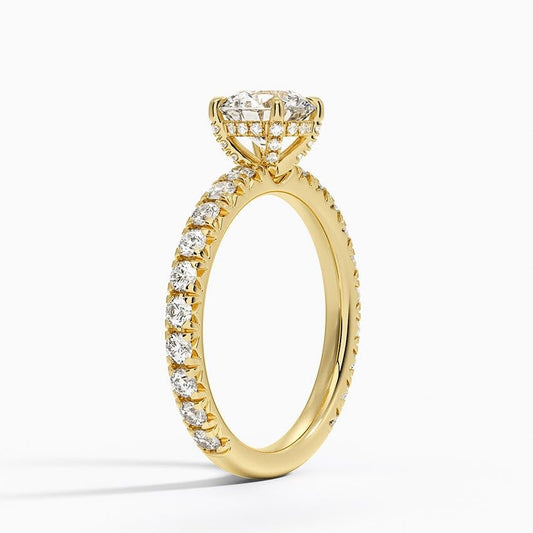 Solitaire 1 CT Round Cut Lab Grown Diamond Engagement Ring - view 2