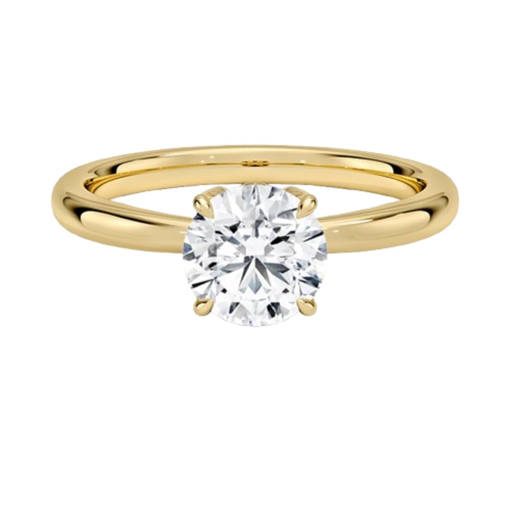 1 CT Round Cut Lab Grown Diamond Engagement Ring - view 1