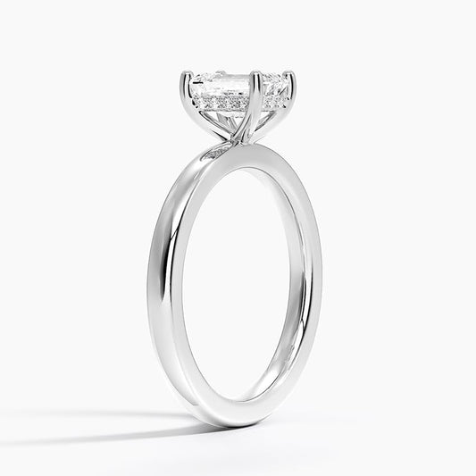 Solitaire 1 CT Emerald Cut Lab Grown Diamond Engagement Ring - view 2