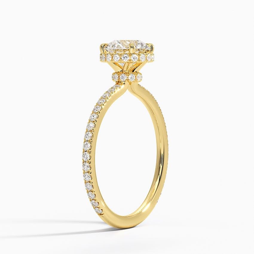 Hidden Halo 1 CT Round Cut Lab Grown Diamond Ring - view 7