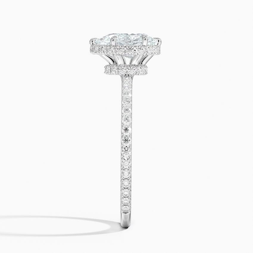 Hidden Halo 1 CT Pear Cut Lab Grown Diamond Ring - view 7