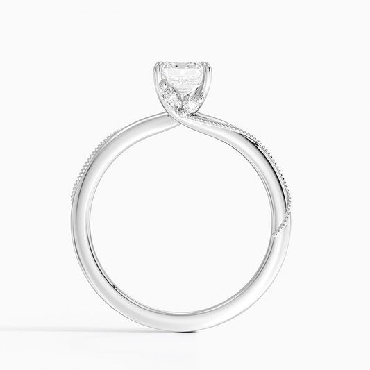 1 CT Emerald Cut Lab Grown Diamond Engagement Ring - view 2