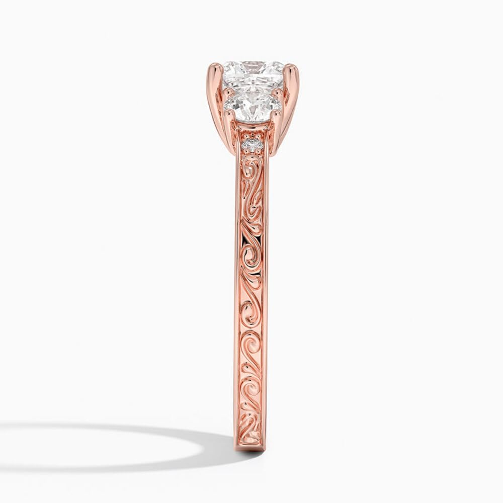 Solitaire 1 CT Cushion Cut Lab Grown Diamond Engagement Ring - view 7