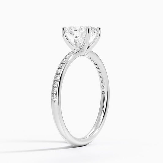 1 CT Oval Cut Lab Grown Diamond Engagement Ring - view 2