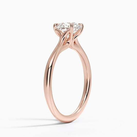 1 CT Round Cut Lab Grown Diamond Engagement Ring - view 2