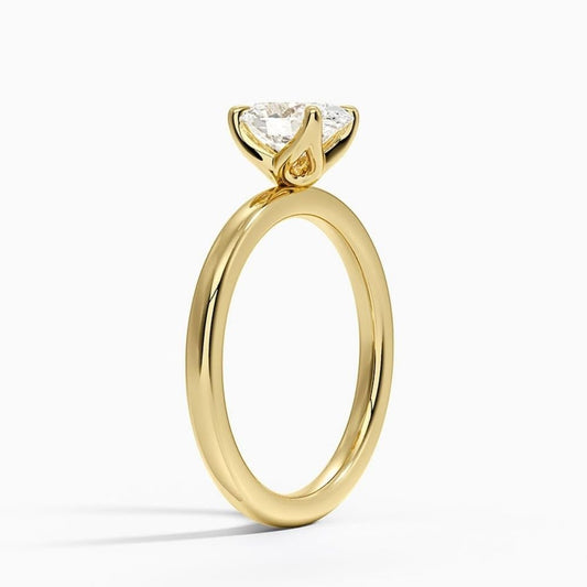 Solitaire 1 CT Oval Cut Lab Grown Diamond Ring - view 2