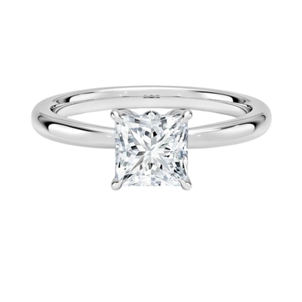 1 CT Princess Cut Lab Grown Diamond Engagement Ring - view 1