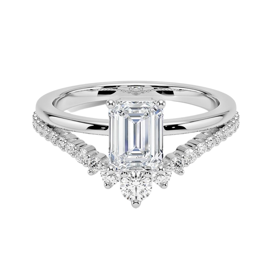 Solitaire 1 CT Emerald Cut Lab Grown Diamond