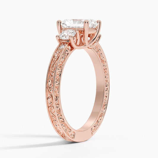 Solitaire 1 CT Radiant Cut Lab Grown Diamond Engagement Ring - view 2