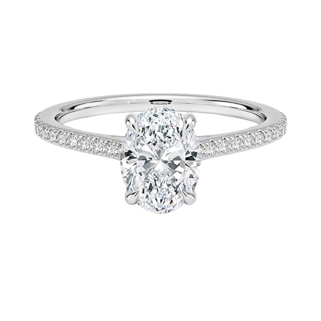 Solitaire 1 CT Oval Cut Lab Grown Diamond Engagement Ring - view 1