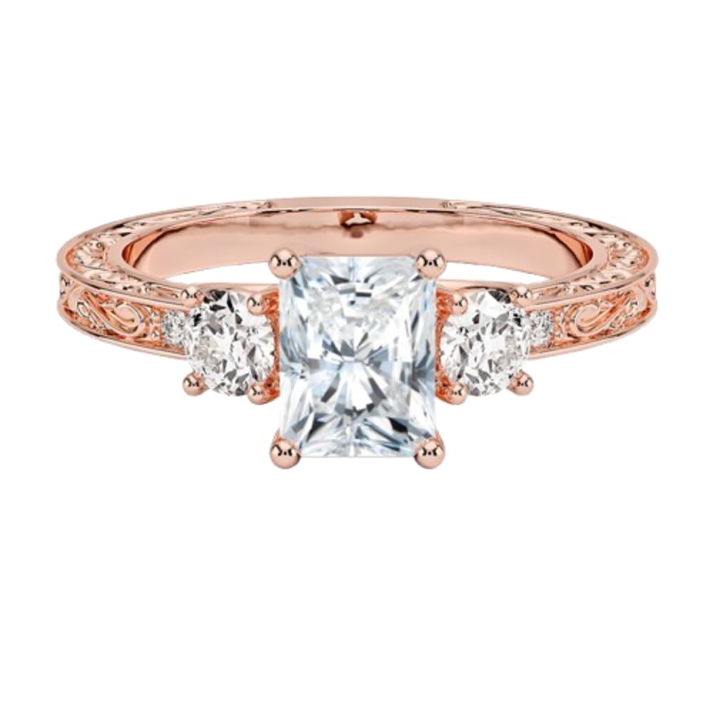 Solitaire 1 CT Radiant Cut Lab Grown Diamond Engagement Ring - view 1