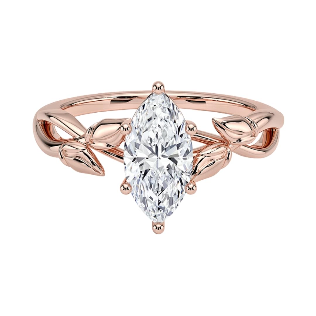 Split Shank 1 CT Marquise Cut Lab Grown Diamond Engagement Ring - view 1