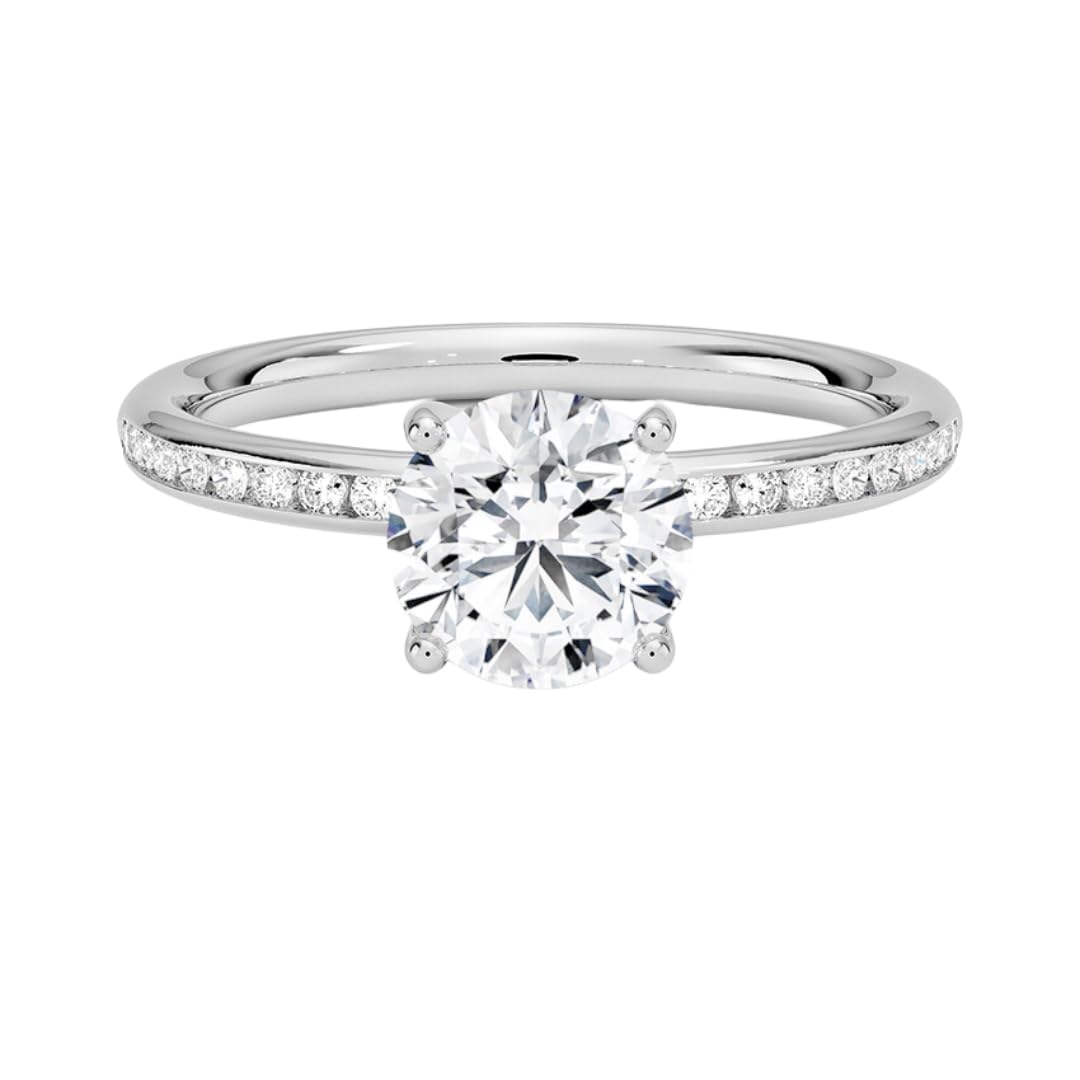 Solitaire 1 CT Round Cut Lab Grown Diamond Ring - view 1