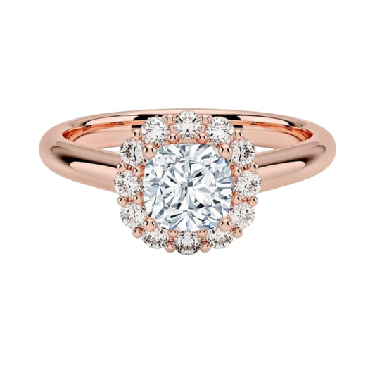 1 CT Cushion Cut Lab Grown Diamond Engagement Ring - view 2
