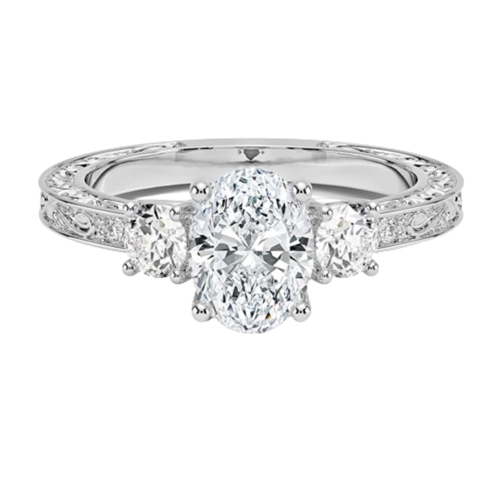 Solitaire 1 CT Oval Cut Lab Grown Diamond Engagement Ring - view 1