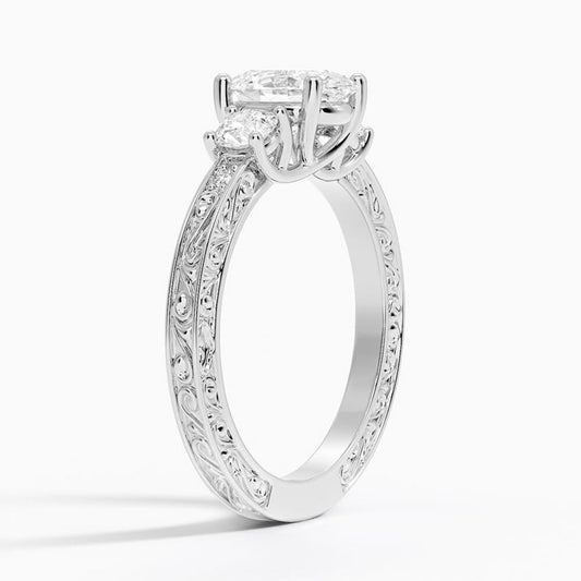Solitaire 1 CT Oval Cut Lab Grown Diamond Engagement Ring - view 2