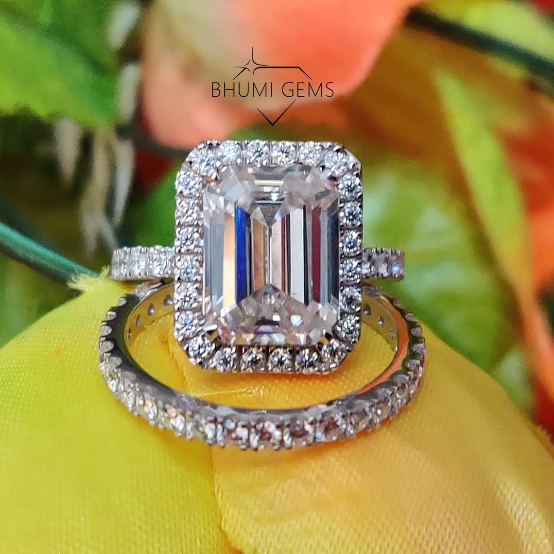 3CT Pear Solitaire Moissanite Ring | Rose gold Wedding Ring