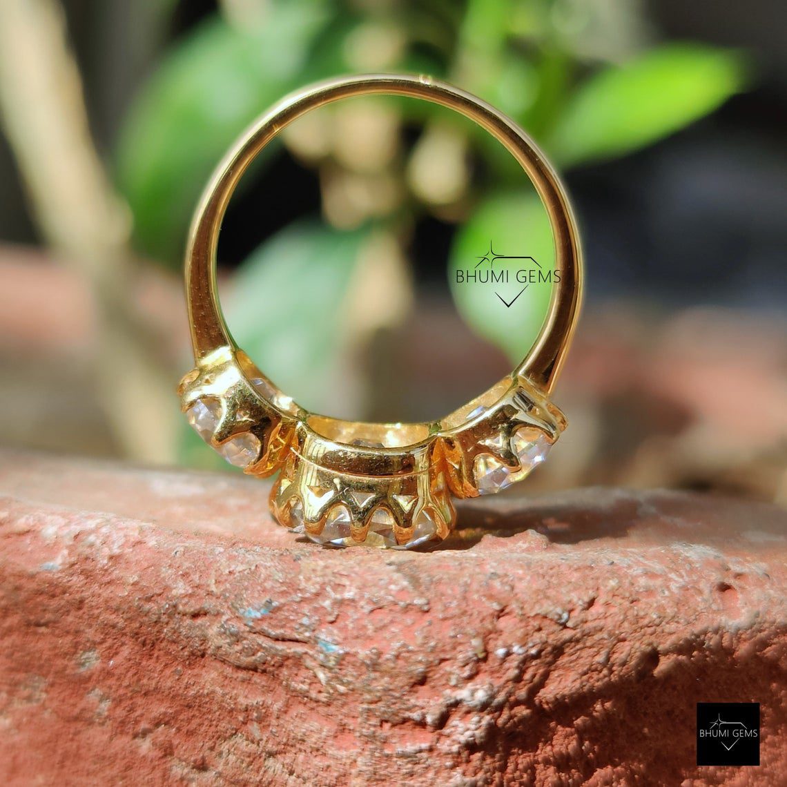 5TCW Old Mine Cushion Moissanite Engagement Ring - view 6