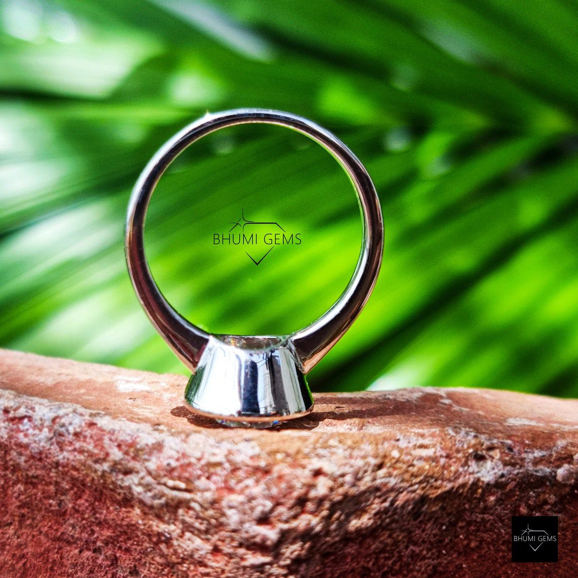 9 MM Old European Cut Bezel Set Moissanite Ring - view 6