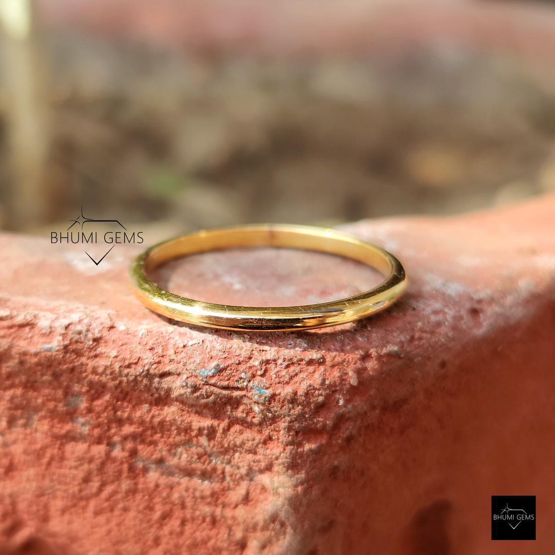 Solid Gold Band | Designer Gold Band | Comfort Fit Band