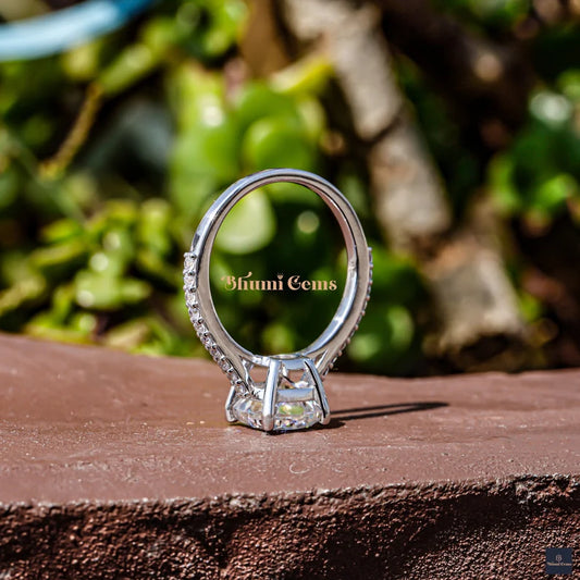 2 CT Cushion Moissanite Solitaire Engagement Ring - view 2