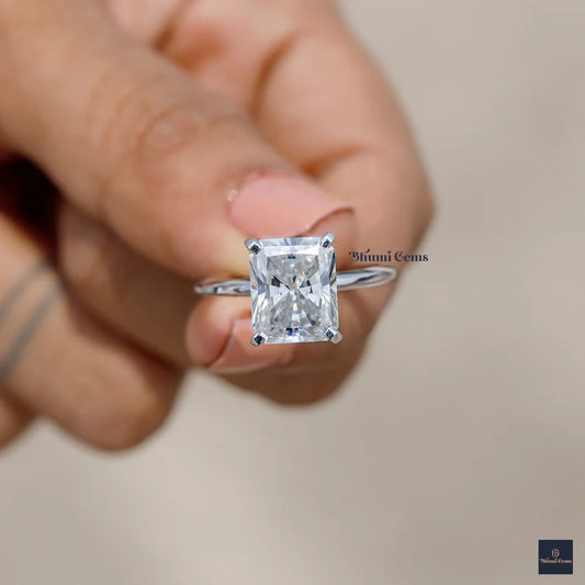 5 CT Radiant Cut Engagement Ring - view 2