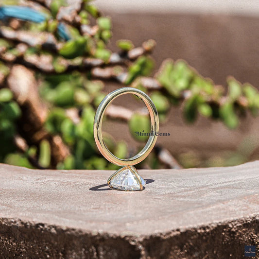 2 CT Trillion Cut Moissanite Engagement Ring - view 2