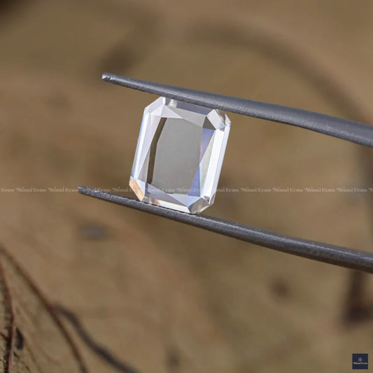 Radiant Shape Portrait Cut Loose Moissanite Diamond for Customized Wedding Ring \ Portrait Cut Moissanite for Earrings - view 2