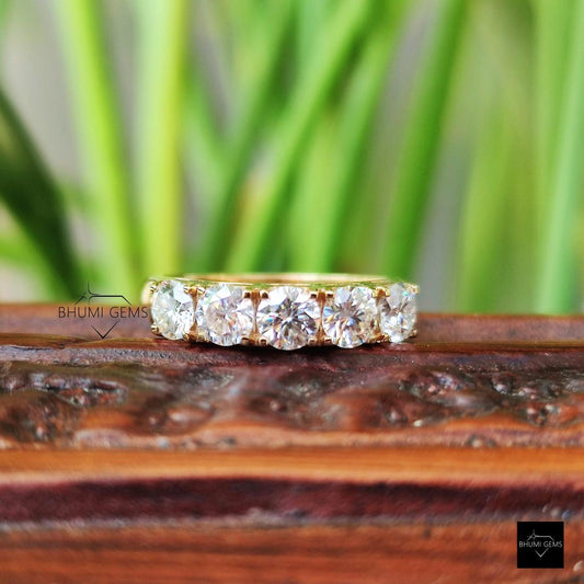 5 Stone Moissanite Ring - view 2