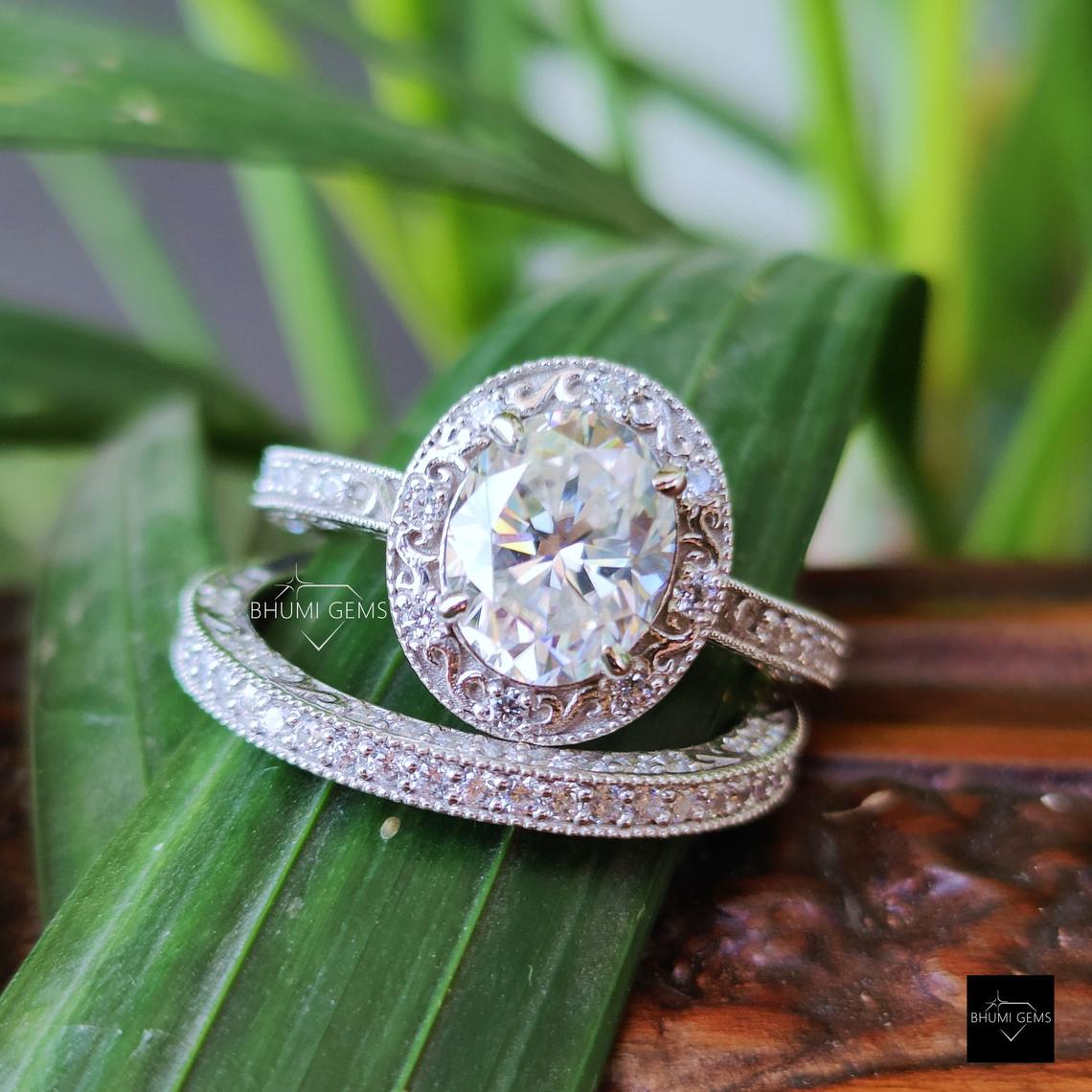 Vintage Engagement Ring Set