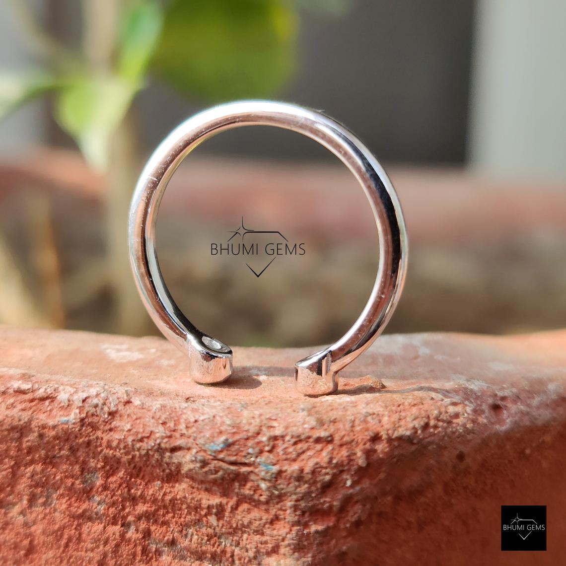 0.16 CT Round Cut Two Stone Moissanite Band - view 4