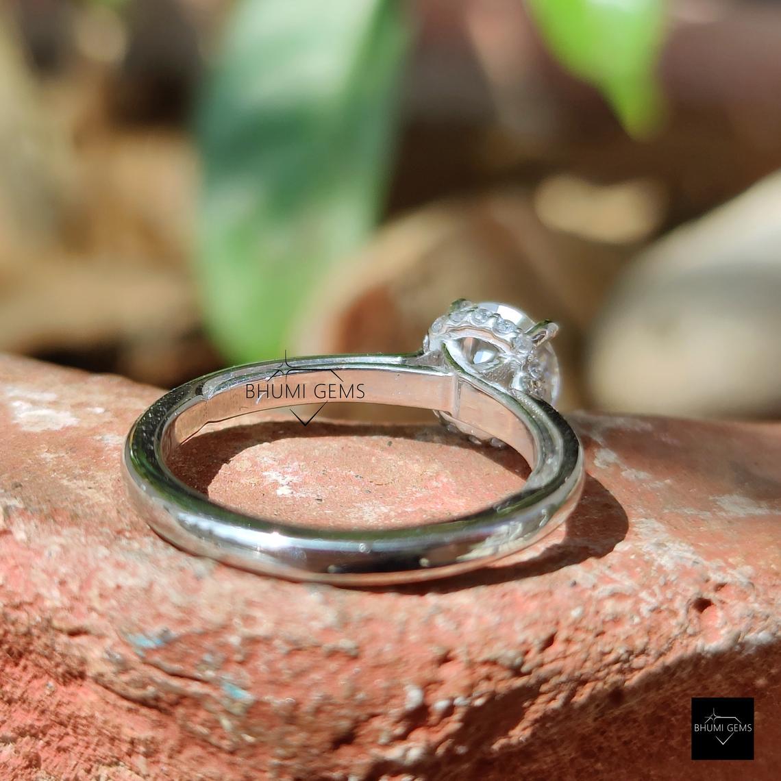 1 CT Round Moissanite Wedding Ring Set - view 3