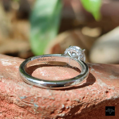 1 CT Round Moissanite Wedding Ring Set - view 3