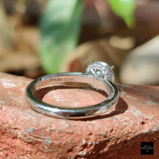 1 CT Round Moissanite Wedding Ring Set - view 3