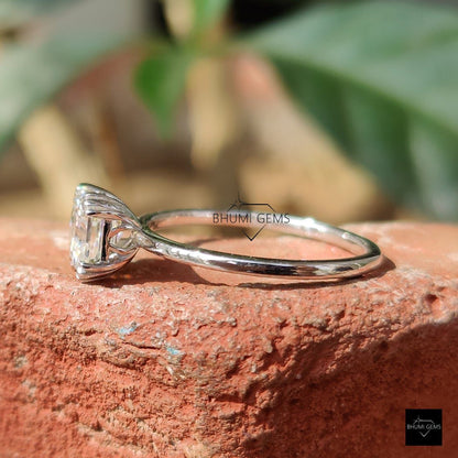 1.46 CT Asscher Moissanite Solitaire Engagement Ring - view 5