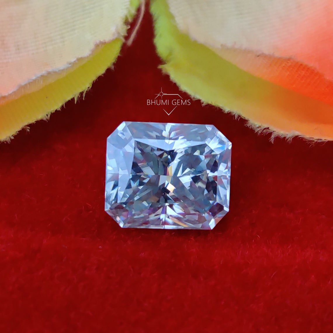 1CT-10CT Light Blue Radiant Cut VVS1 Loose Moissanite Loose Diamond For Making Jewellery Engagement Ring - view 6